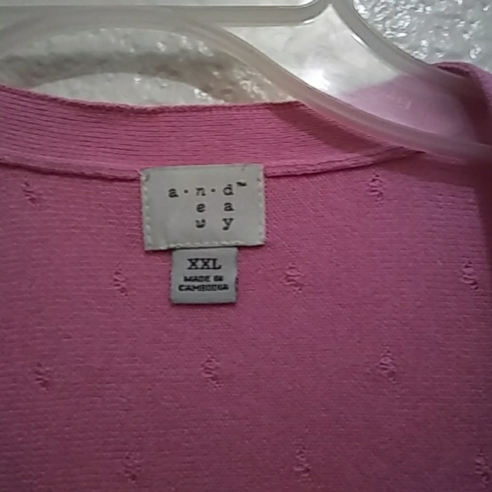 Pink open thin layered cardigan - Picture 2 of 2